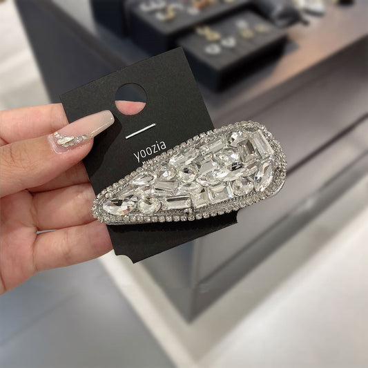 Entenschnabel-Knallclip, süße Wassertropfen-Diamant-Haarspangen