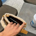 Herbst und Winter Mini-Beuteltasche aus Lammwolle