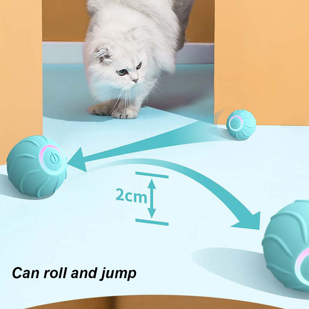 Automatischer Springball, elektrischer Katzenball, Spielzeug, 2 cm, lustiger, interaktiver Springball für das Training von Katzen, selbstbewegliches Kätzchenspielzeug für den Innenbereich