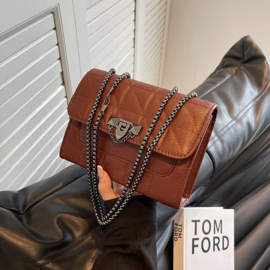 Umhängetasche Damen Kettenschloss Mode Messenger Bag