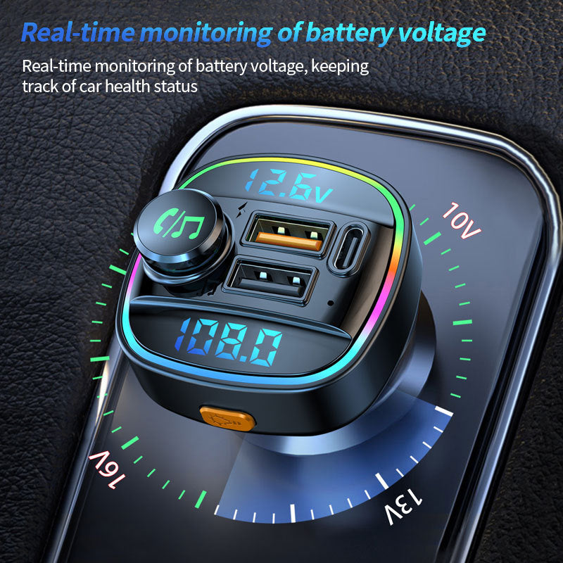 Bluetooth 5.0 FM Transmitter Freisprecheinrichtung Autoradio Modulator MP3 Player