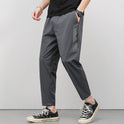 Gekürzte, dünne, lässige Hose mit Kordelzug