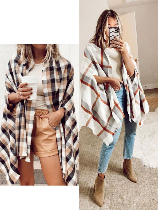Mantel Schal Herbst und Winter Neue Casual Loose Coat