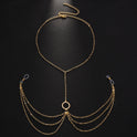 Sexy Diamant Nippel Kette Brust Halskette