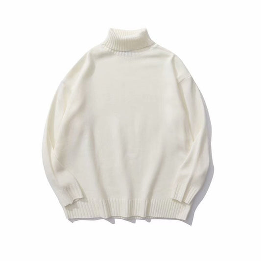 Einfache Neue Vielseitig Paar Rollkragen Pullover Retro Herbst Und Winter Neue