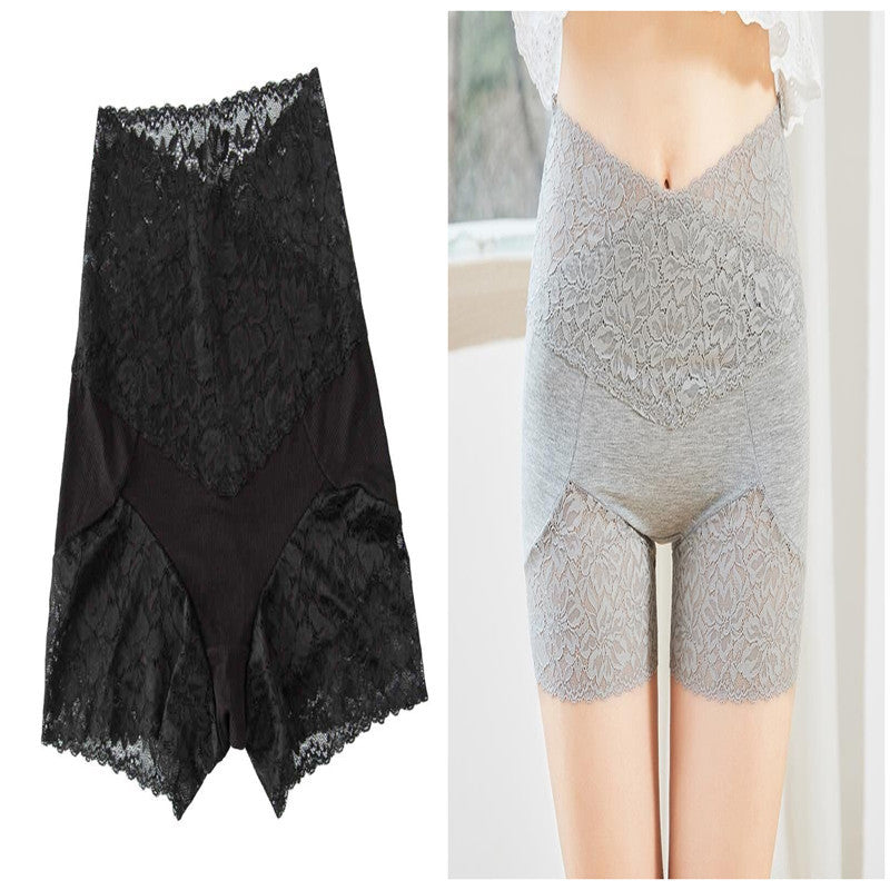 Boxershorts mit hoher Taille und Spitze