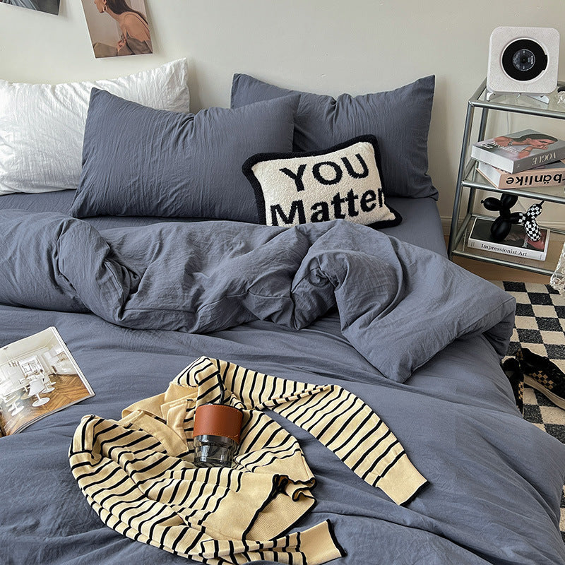 Super Soft Pleated Bed Sheet Quilt Cover