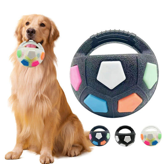 Neues Hundespielzeug in Form eines Fußball-Tennisballs, dauerhafte Linderung beim Zahnen als Begleitung für das Training im Freien mit Quietschspielzeug 