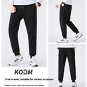Gerade schwarze, lockere, lässige Strick-Sporthose