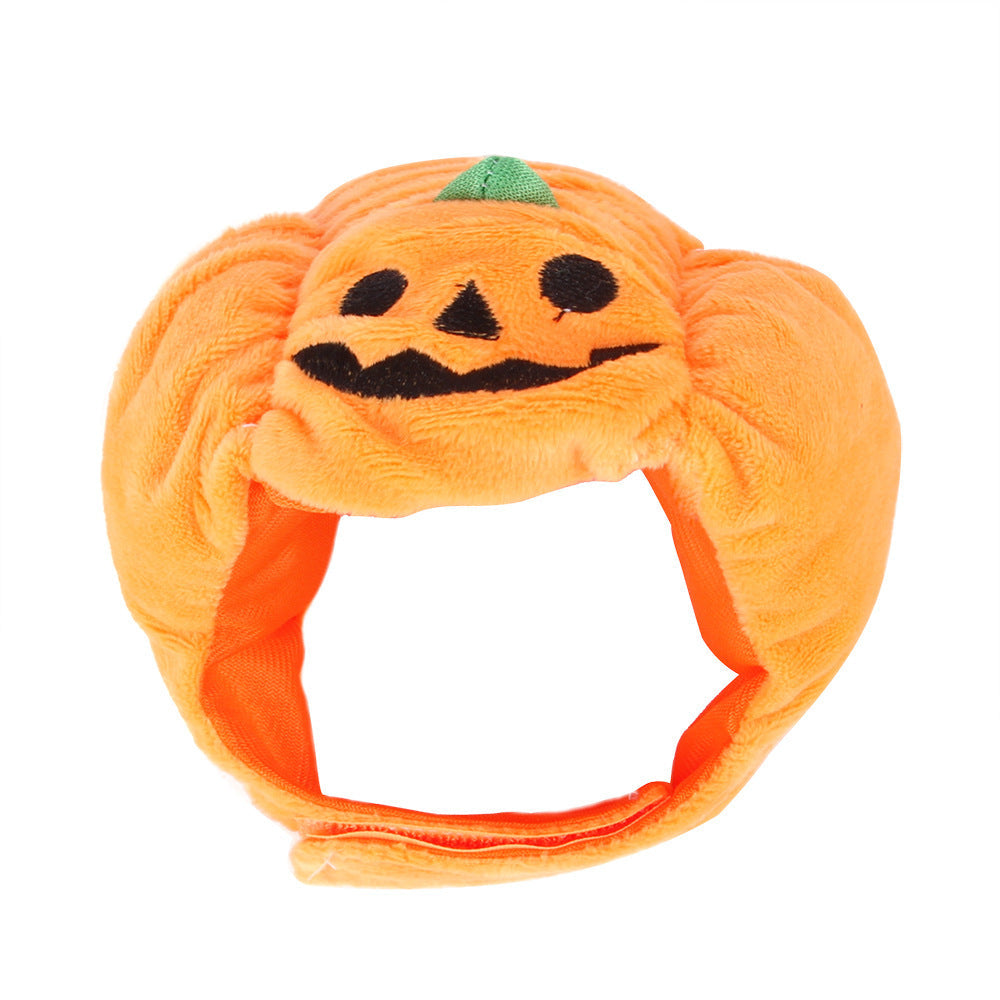 Niedliche Haustiermütze, Halloween-Kürbis-Hut für Hunde und Katzen, verkleiden Sie sich als Kopfschmuck für kleine Hunde und Katzen, Cosplay-Kostüm, dekorative Mütze, Haustier-Accessoires