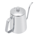 550ml Stainless Steel Long Gooseneck Coffee Pot Kettle with Lid for Home Kitchen Coffee Shop