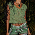 Dopamine Wear Rainbow Striped Casual Sports Contrast Color Shorts
