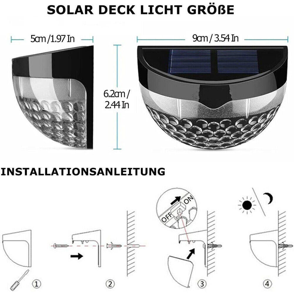 Solar-Gartenleuchte aus ABS-Kunststoff