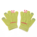 Plush Knitted Gloves With Fingertips For Women