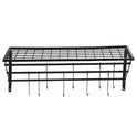 Black Metal Hanging Pan Pot Rack Wall Mounted with 10 Hooks Kitchen Storage Organizer