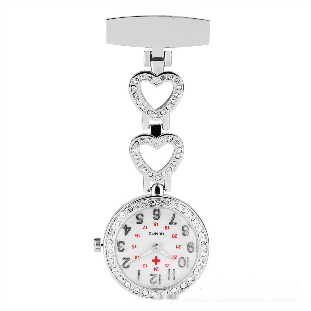 Roller Diamond Krankenschwesternuhr Hängende Brustuhr Tragbare Taschenuhr Damen