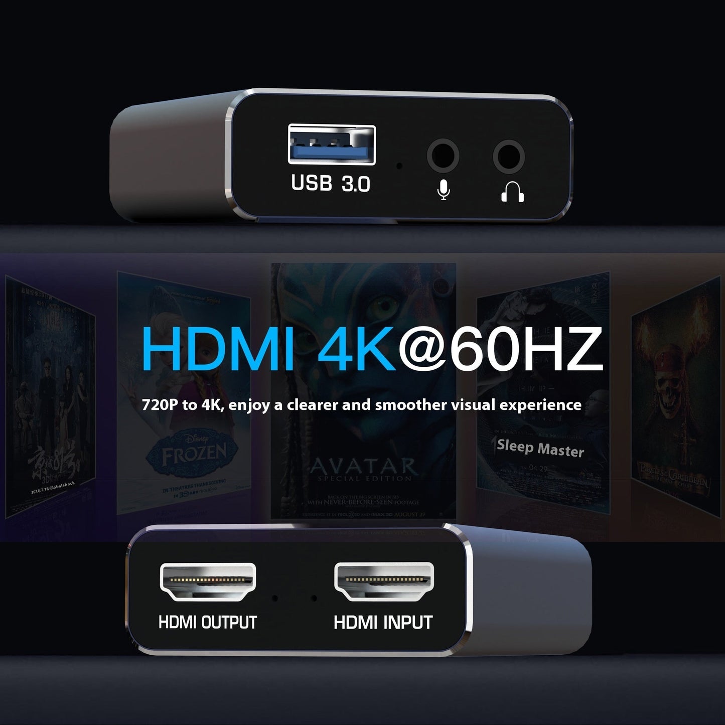 4K-Gaming-Set-Top-Box mit Audioaufzeichnung