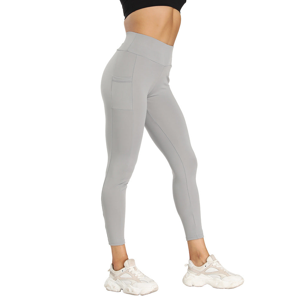 Modische Yogahose mit hoher Taille und Nähten