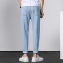 Lockere gerade Hose mit weitem Bein Knöchellange Hose Trendy Bettlerhose Herrenhose
