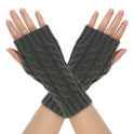 Warm Wool Gloves Winter Men's Open Finger