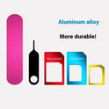 SIM-Unterstützungshülle aus Metall, Kartensteckplatz, Standard für Micro-SIM, Telefon-Restaurator, Aluminiumlegierung, fünfteiliges Set