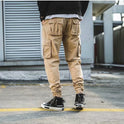 Overalls für Herren im amerikanischen Retro-Stil, lässig, lockere, verkürzte Hose, mehrere Taschen, Knöchelriemen