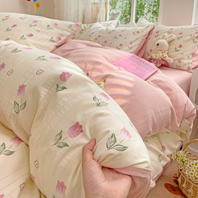 Dreiteiliges Bettwäscheset für den Schlafsaal von Home Textile