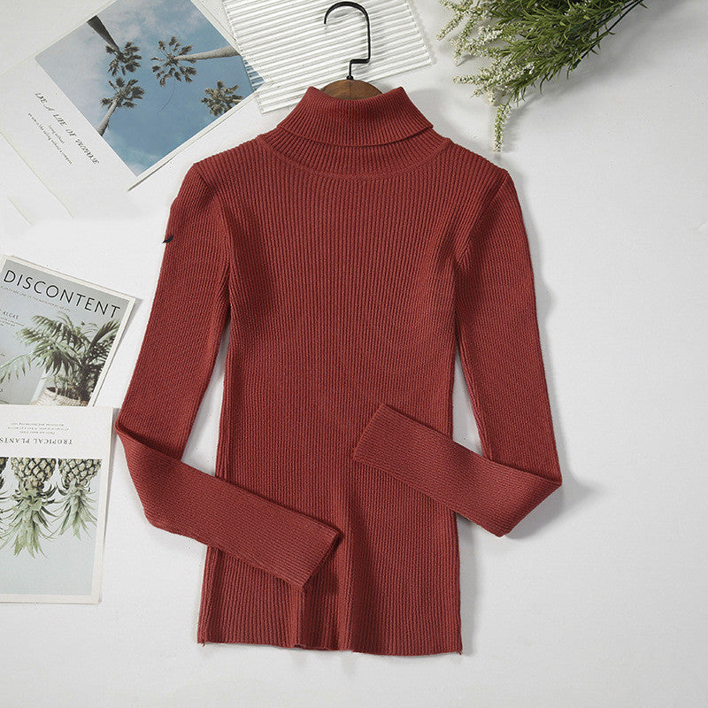 Bottoming Shirt Women's Long-sleeved Pullover All-match Slim-fitting Tight-fitting Sweater