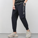 Gekürzte, dünne, lässige Hose mit Kordelzug