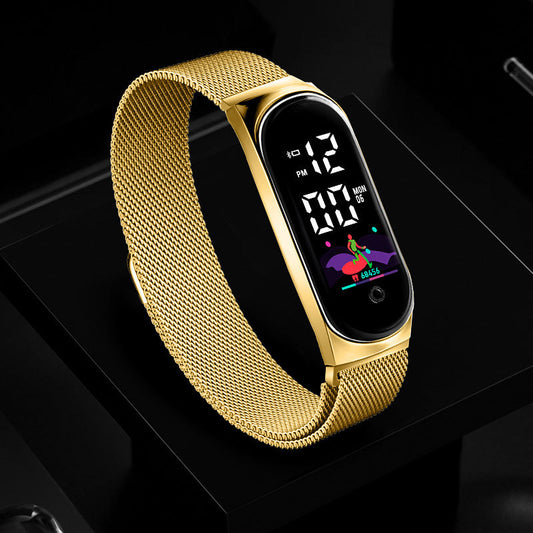 Innovatives, farbenfrohes, wasserdichtes Touchscreen-Armband und Uhr