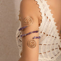 Kies Armkette Armband Perlen Spirale gelegt Armband