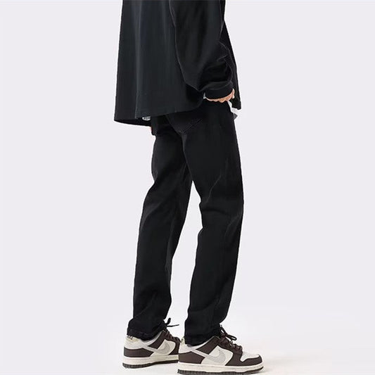 Slim Fit Jeans für Herren in Pure Black mit geradem Bein