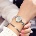 Strass Mode Damenuhr Quarz Stahlband