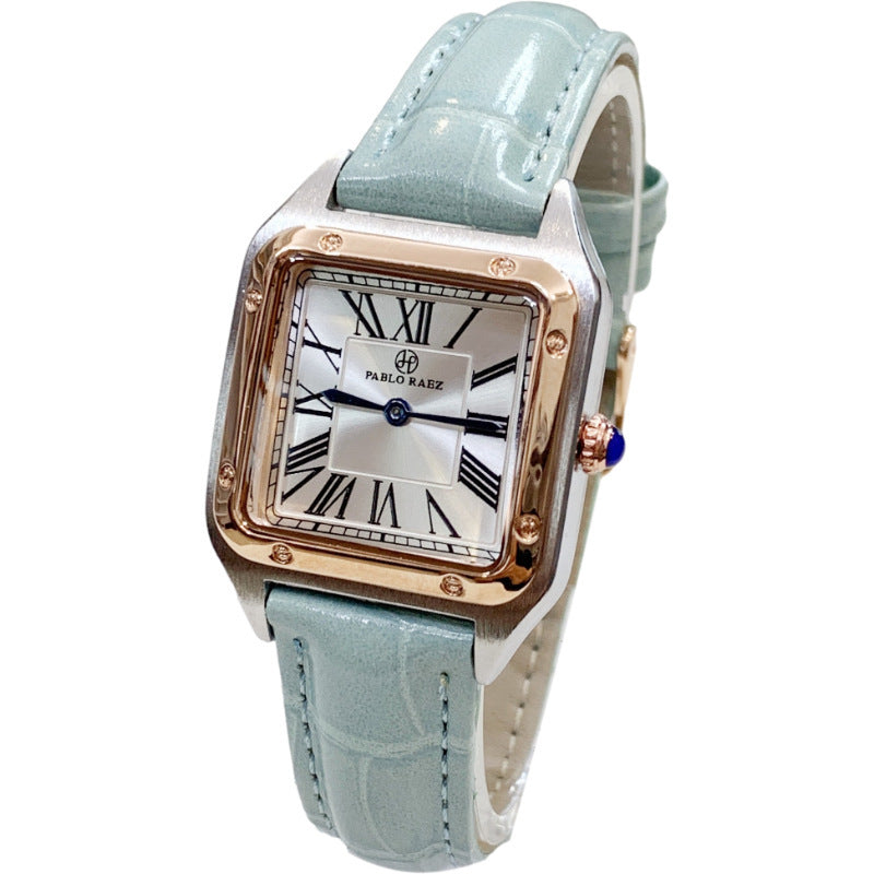 Neue Mode Licht Luxus Süße Stil Uhr Quadratische