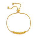 1pcs Gold Pulling Rope Bracelet Fashion Flower Bead Women's Good Luck Bead Bracelet