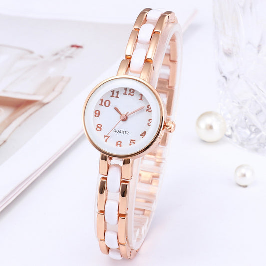 Damenmode Einfache Diamant-besetzte Armbanduhr