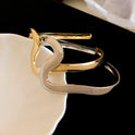 Welle Metall Offene Enden Minimalistischen Design Gedreht Armband Kalten Wind