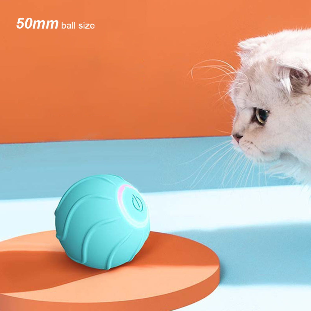 Automatischer Springball, elektrischer Katzenball, Spielzeug, 2 cm, lustiger, interaktiver Springball für das Training von Katzen, selbstbewegliches Kätzchenspielzeug für den Innenbereich