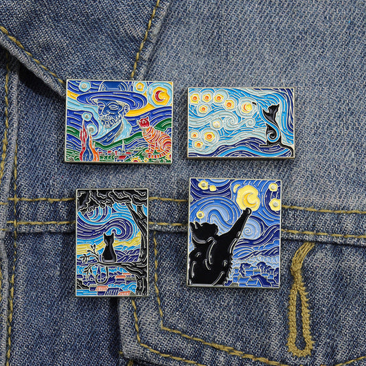 Fashion Personality Art Paintings Brooch