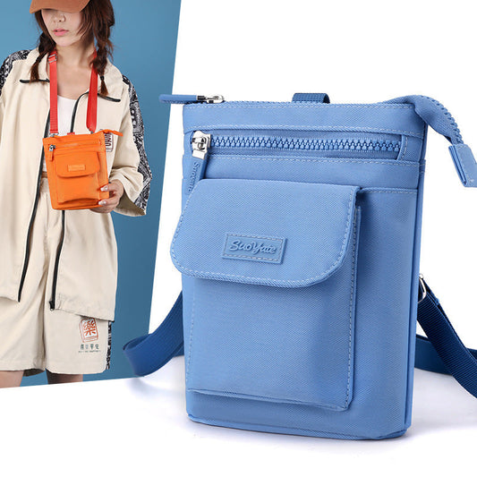 Damen Umhängetasche Freizeit Handytasche Schultertasche Nylon Stofftasche