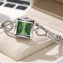 Hochwertige, einfache kleine quadratische Platte Legierung Armband Uhr im antiken Stil