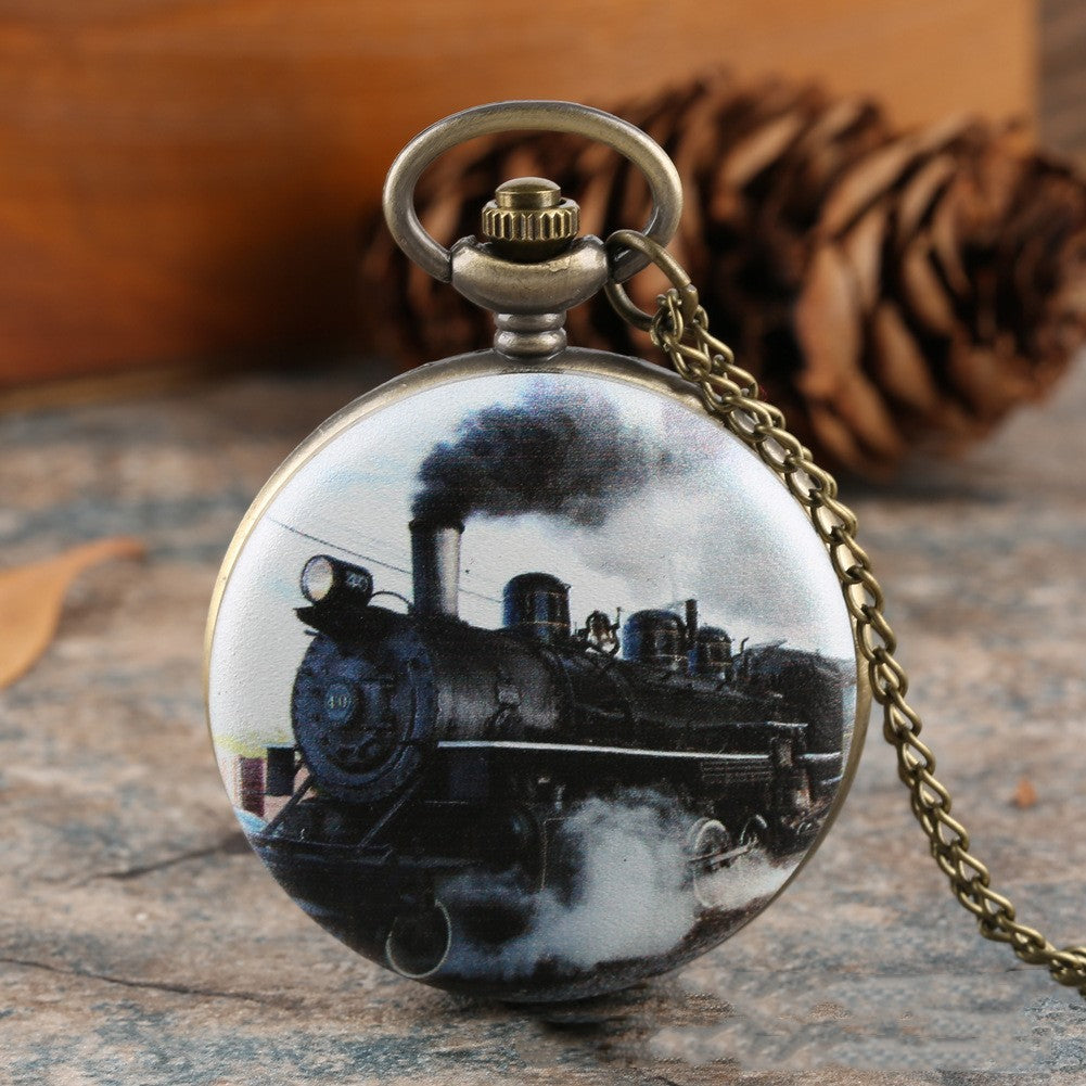 Taschenuhr mit Ölgemälde-Farbgöttin-Bild
