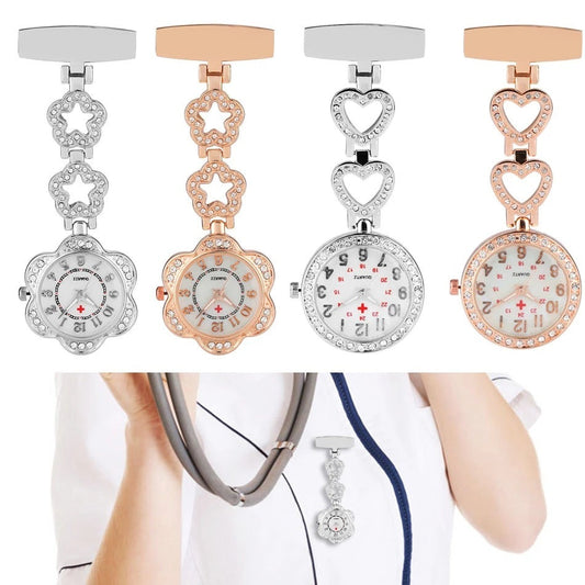 Roller Diamond Krankenschwesternuhr Hängende Brustuhr Tragbare Taschenuhr Damen