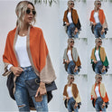 Modischer Strickjacken-Pullover mit Farbblockdesign