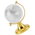 Runder Globus mit Weltkarte, Kristallglaskugel, Dekoration für Zuhause und Büro, Geschenk (Golden)